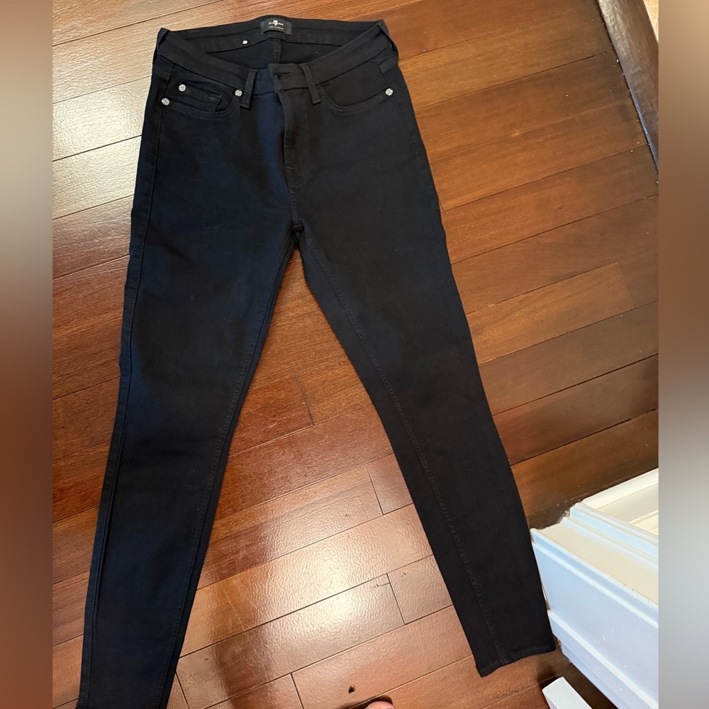 7 For All Mankind Women's Dark Skinny Jeans